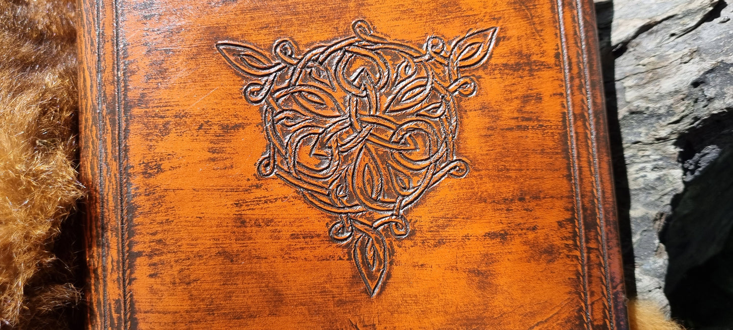 Carved journal cover