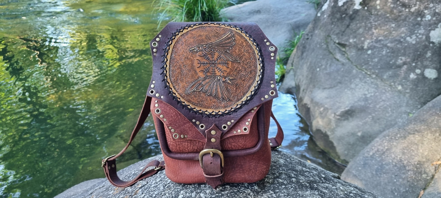 Carved Raven Backpack