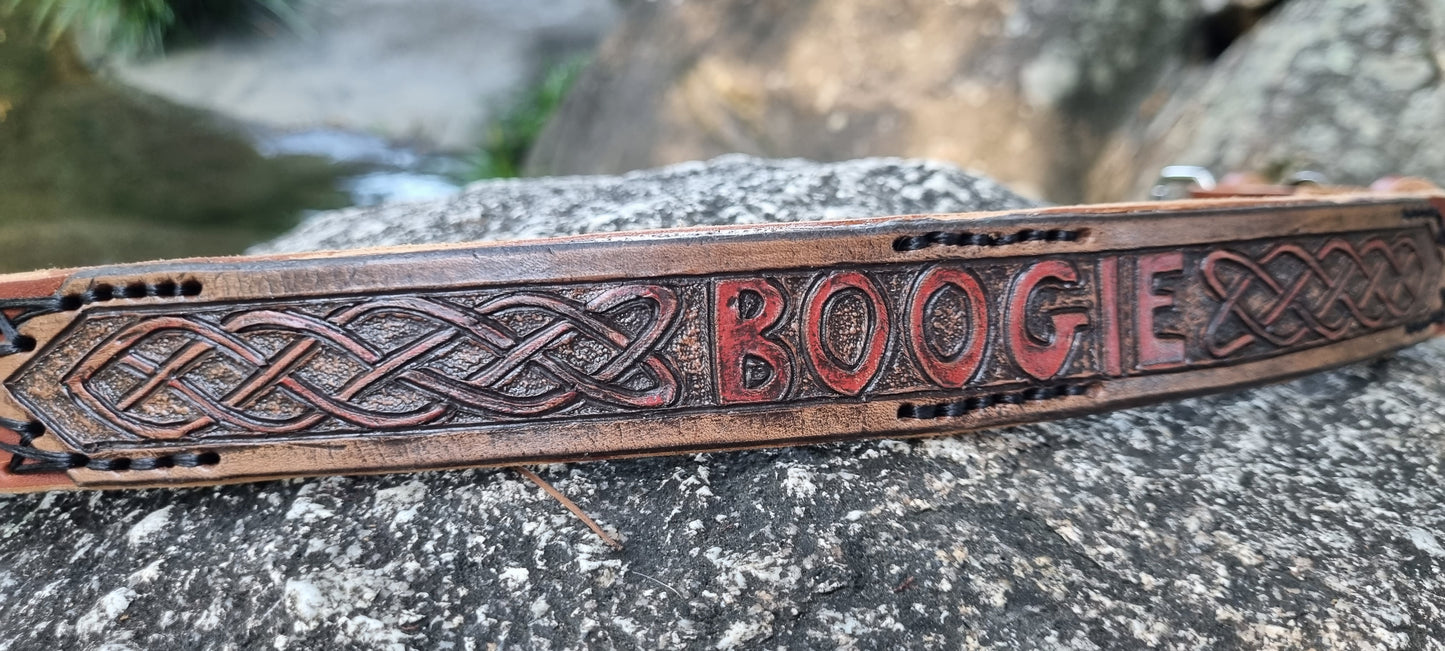 Carved Dog Collar