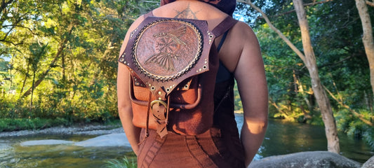 Carved Raven Backpack