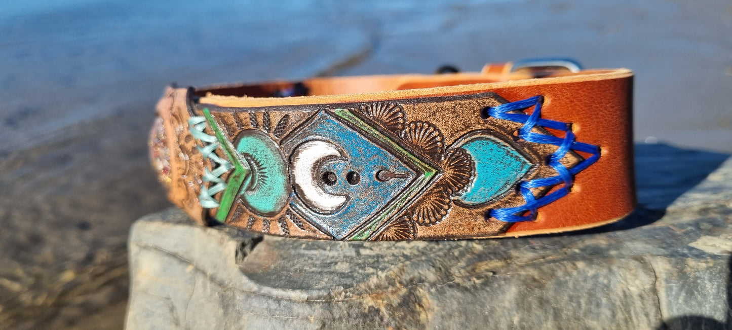 Carved Organite Dog Collar