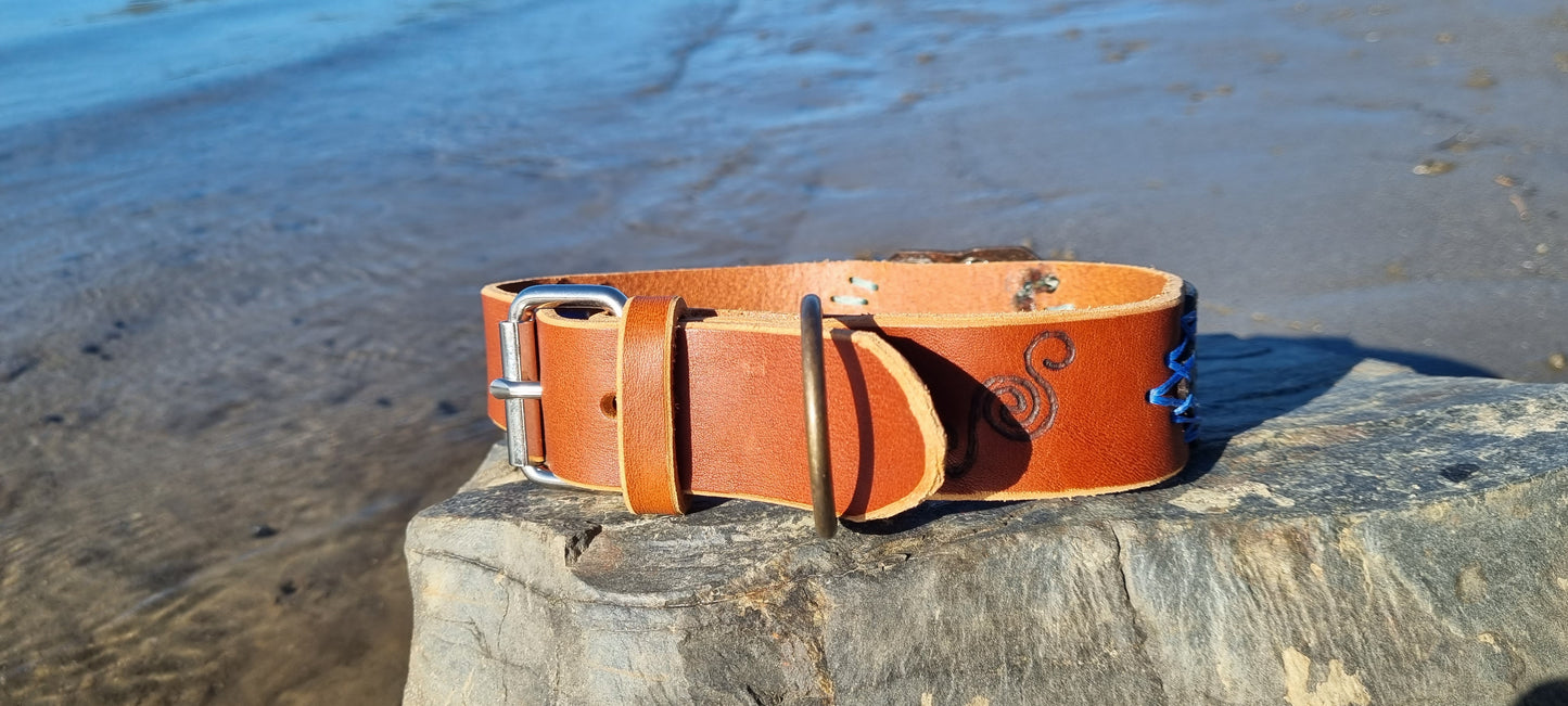 Carved Organite Dog Collar