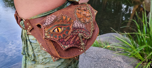 Reptilian bum/hip bag