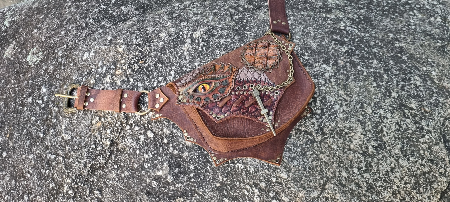 Reptilian bum/hip bag