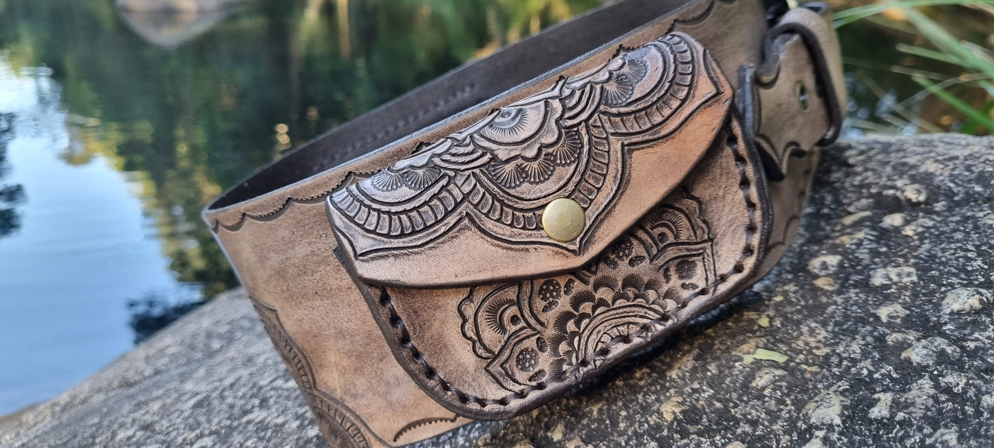 Mandala waist pocket belt