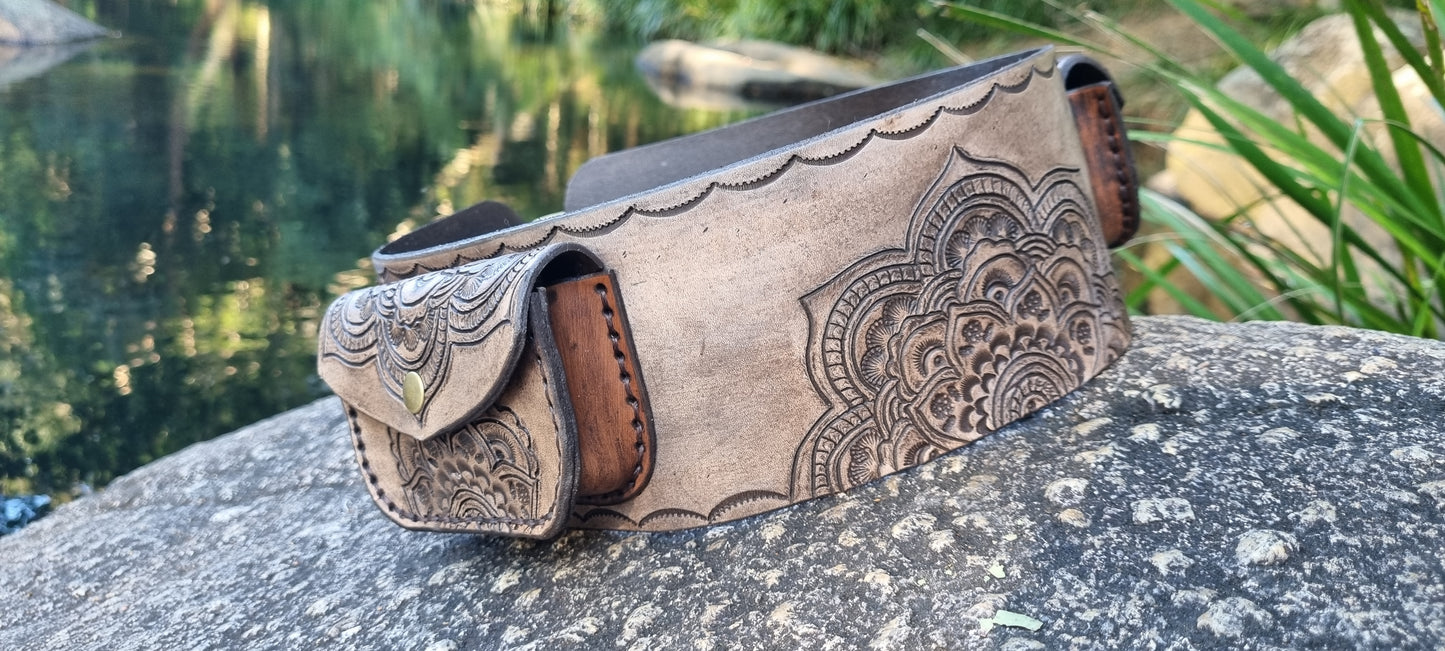 Mandala waist pocket belt