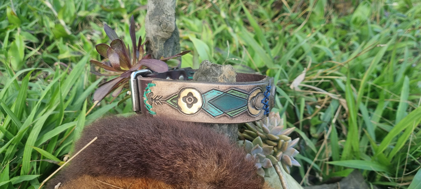 Carved Dog Collar