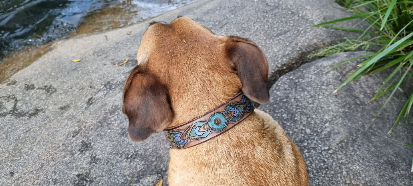 Carved Dog Collar