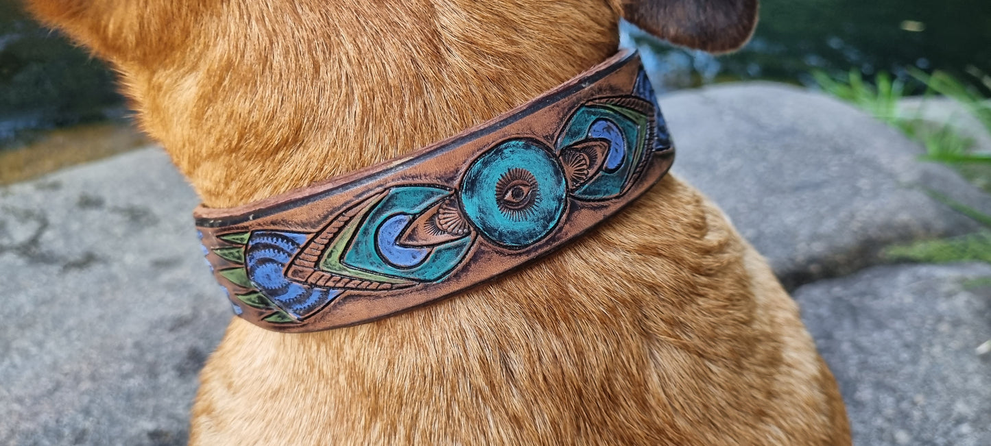 Carved Dog Collar