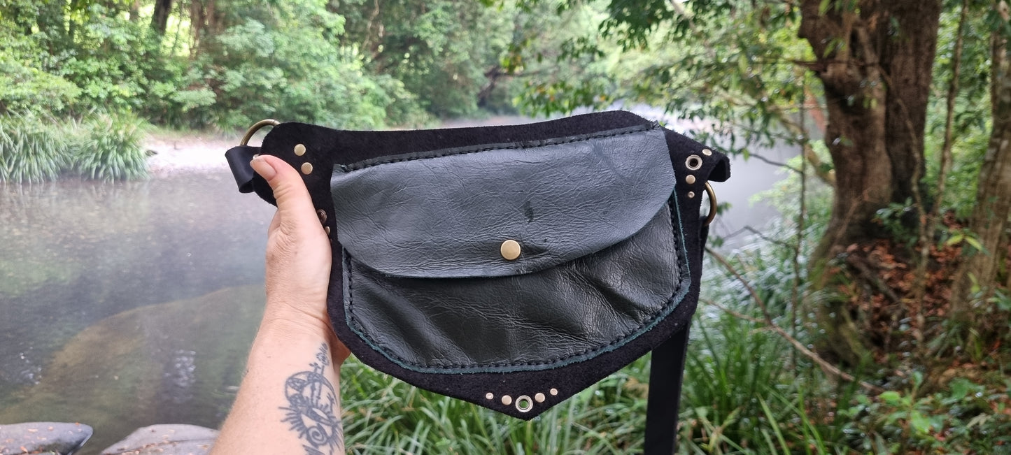 Lotus of life sacred geometric hip bag