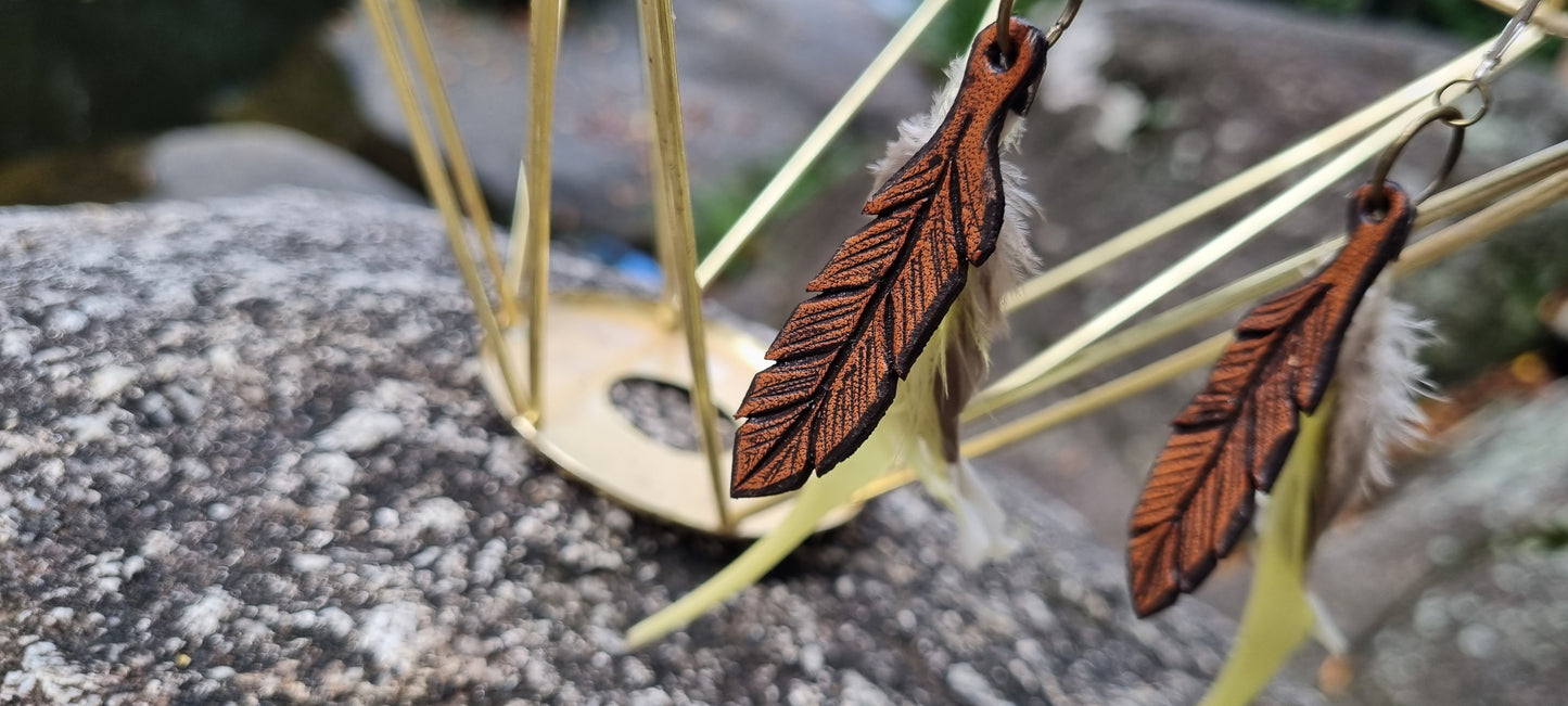 Tribal leather earrings