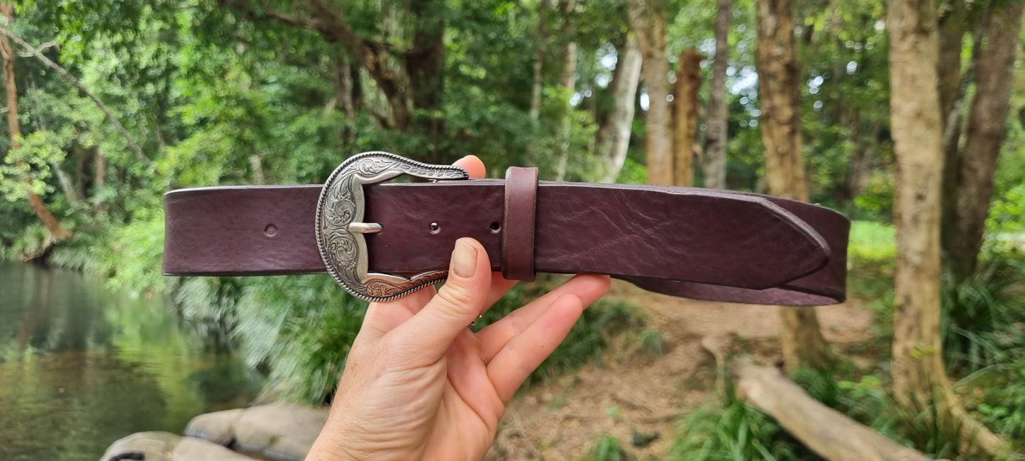 Custom leather belt