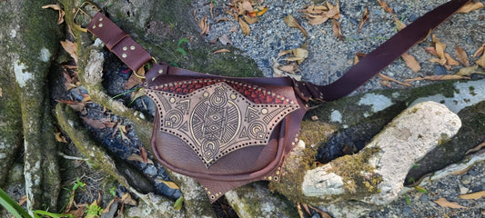 Handmade Tribal Leather Bum Bag