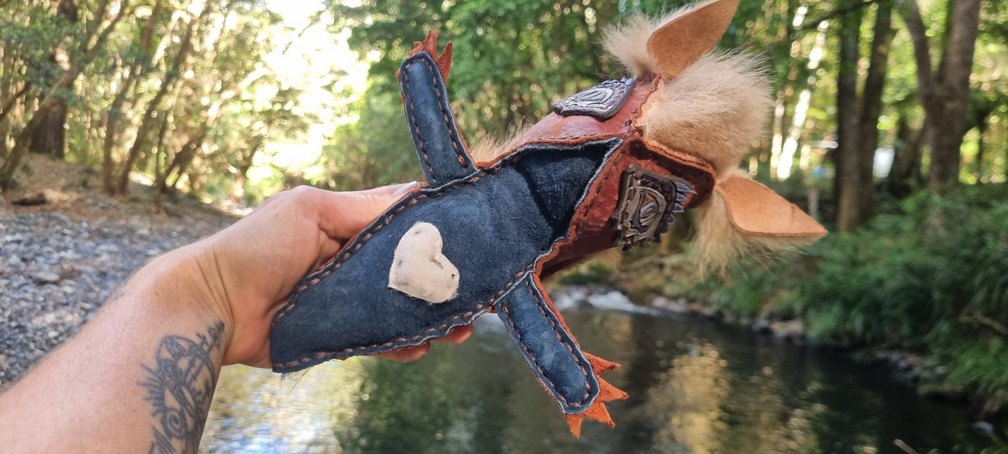 Furry Critter Leather Toy