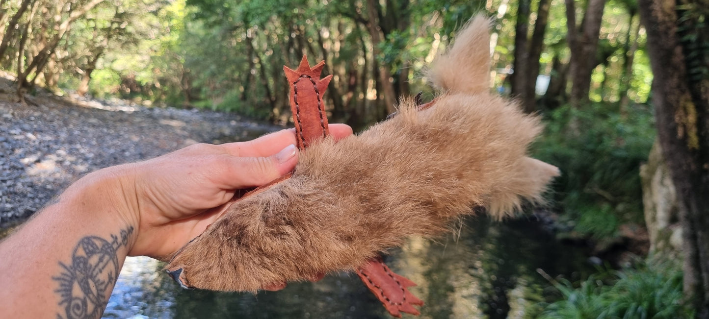 Furry Critter Leather Toy