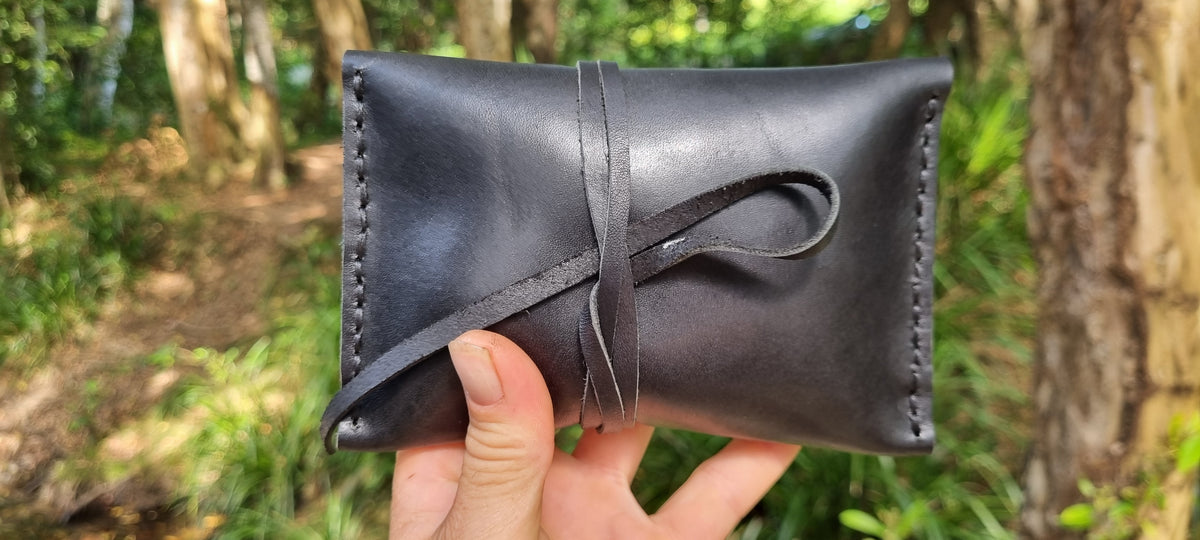 Carved Leather Tobacco Pouch