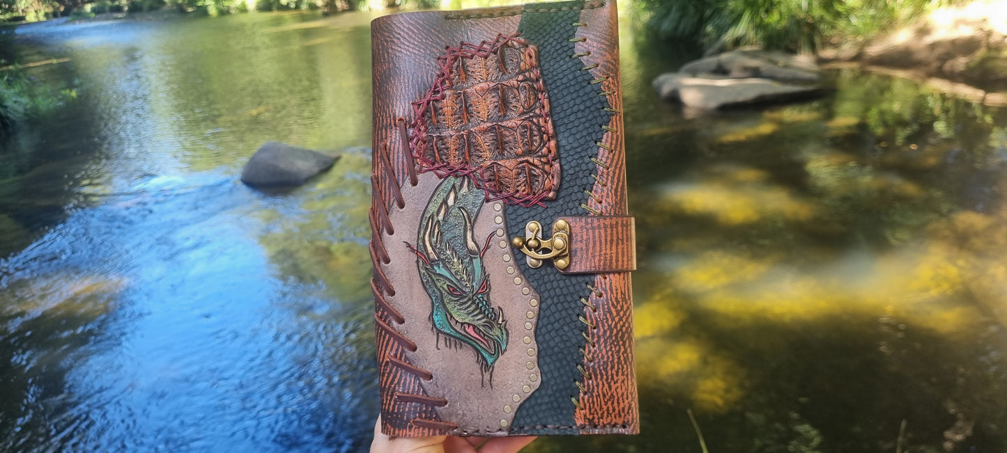 Reptilian Leather Book Cover