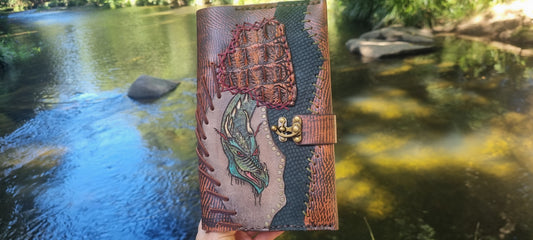 Reptilian Leather Book Cover