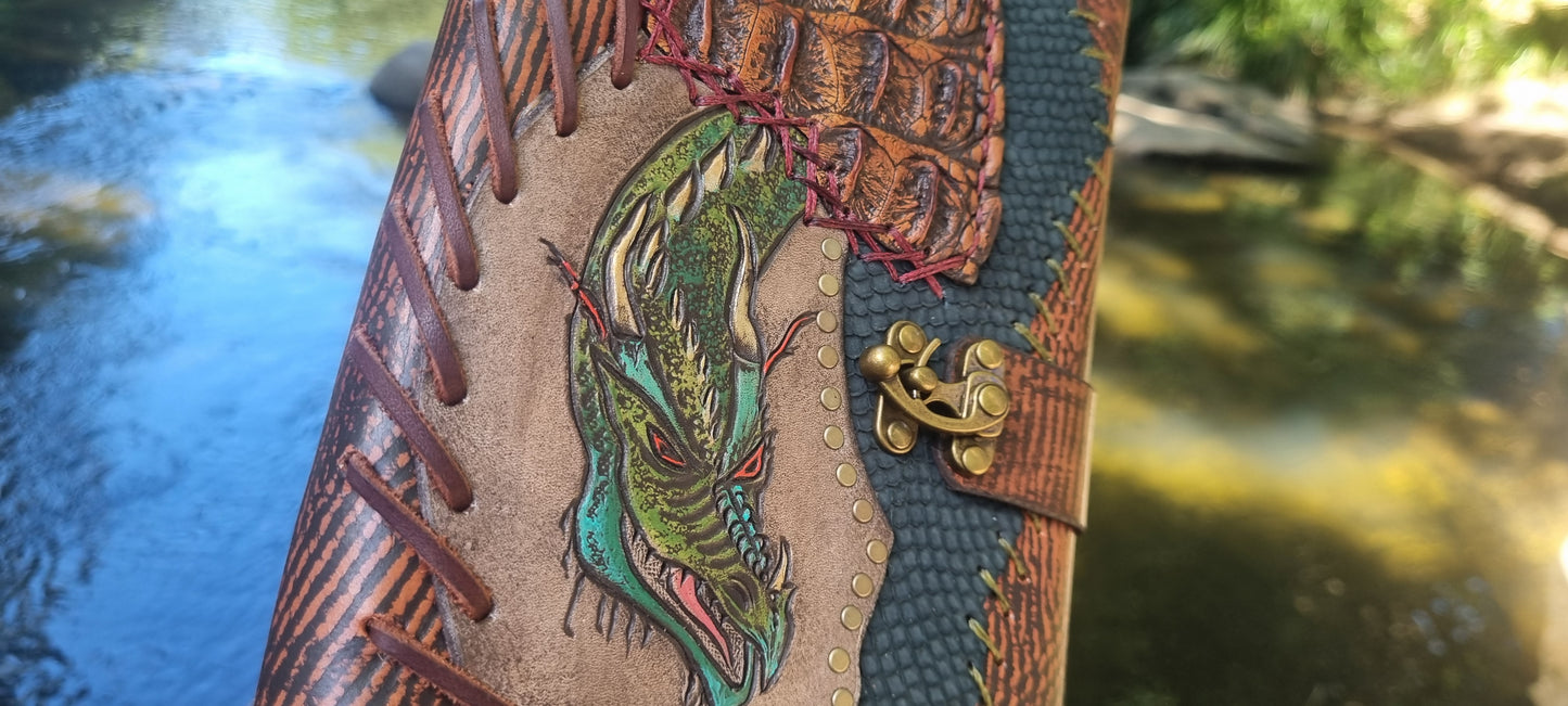 Reptilian Leather Book Cover