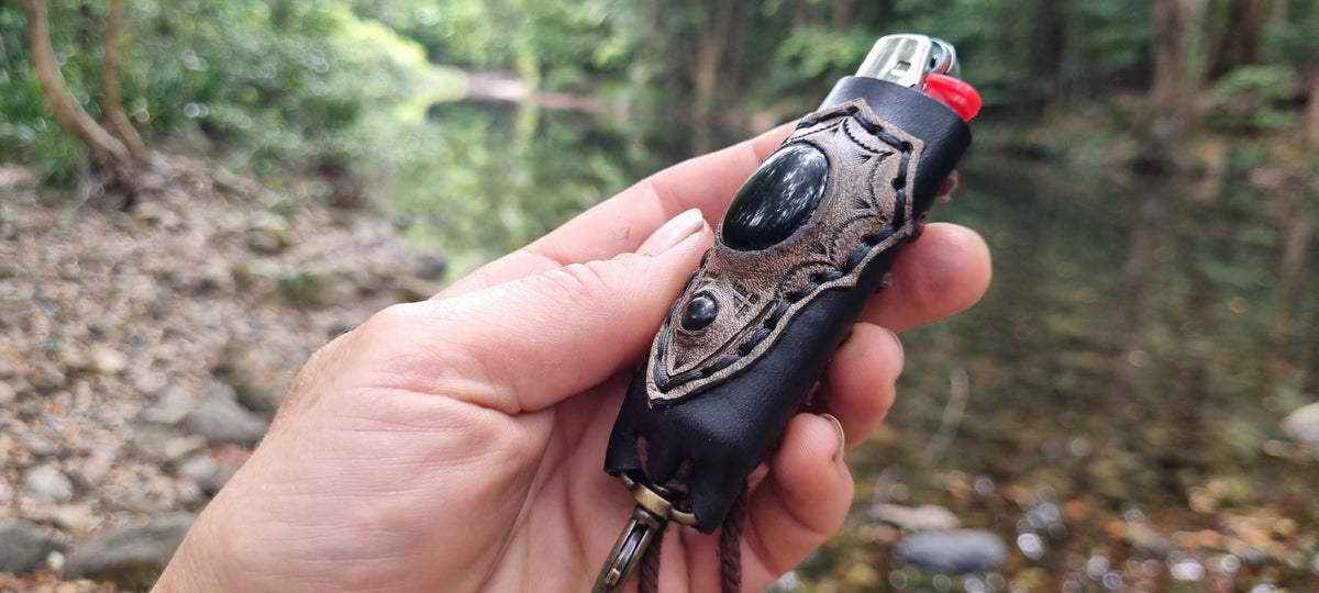 Black Obsidian Lighter Case