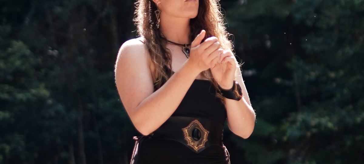 Black Obsidian Waist Belt