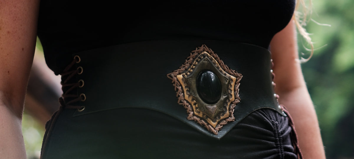 Black Obsidian Waist Belt