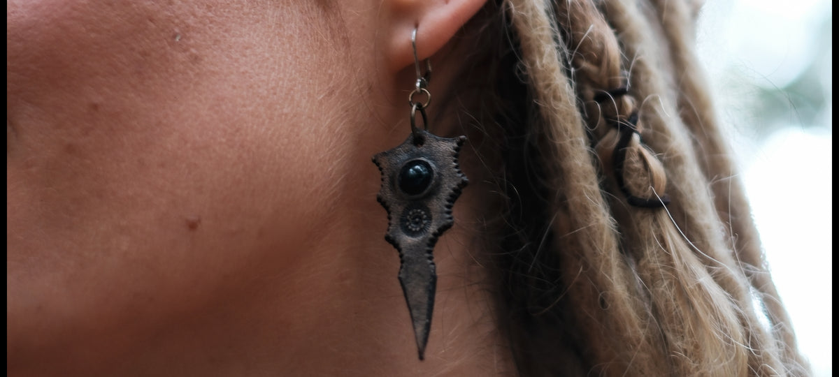Black Obsidian Earrings