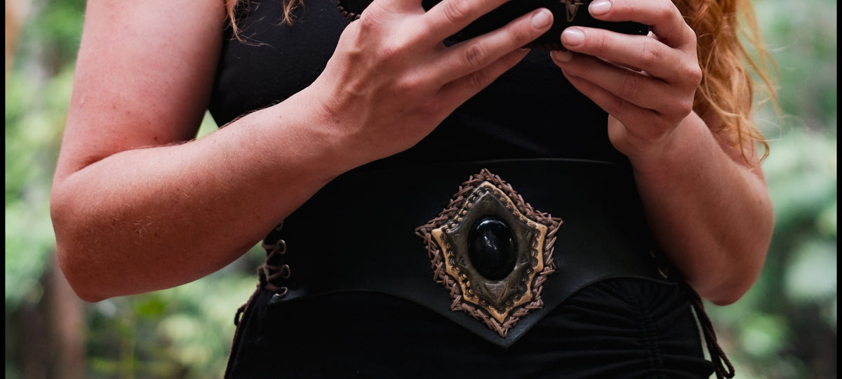 Black Obsidian Waist Belt