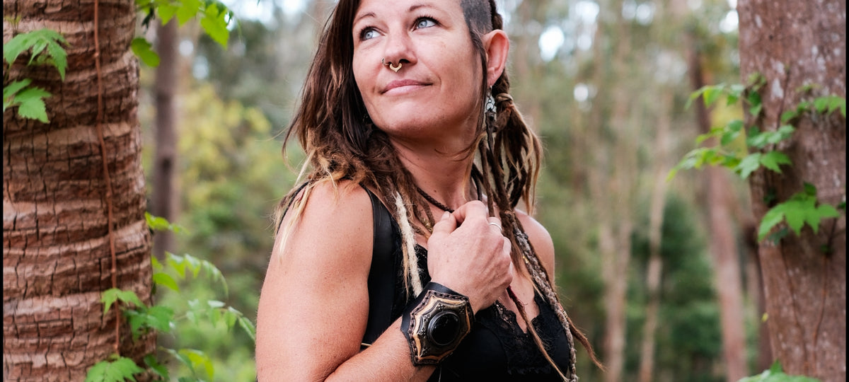 Black Obsidian Cuff Bracelet